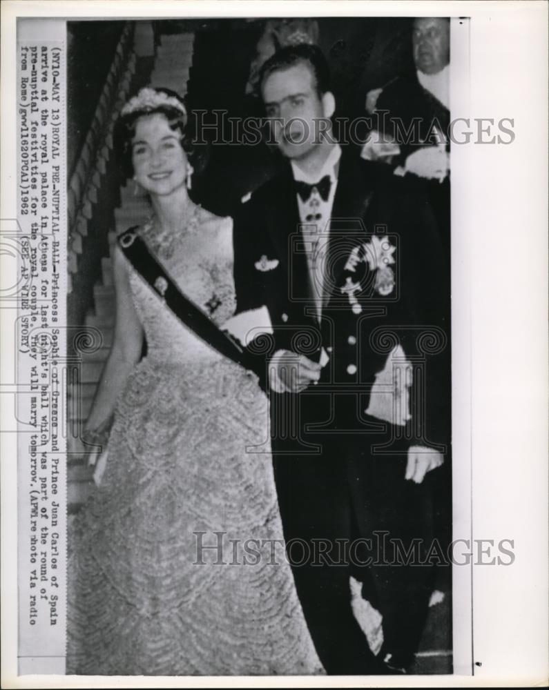 1962 Press Photo The Royal Pre - Nuptial Ball at the Royal palace in Athens - Historic Images