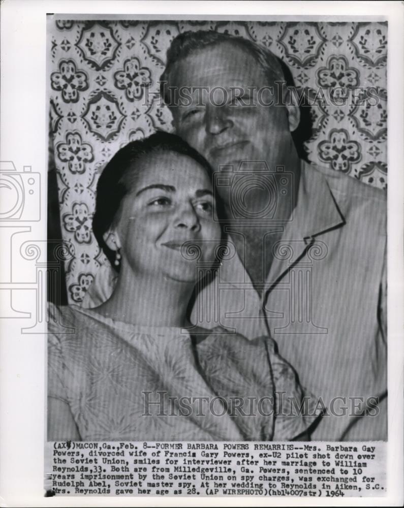 1964 Press Photo Former Barbara remarries Powers at Reynolds in Aiken, S.C. - Historic Images