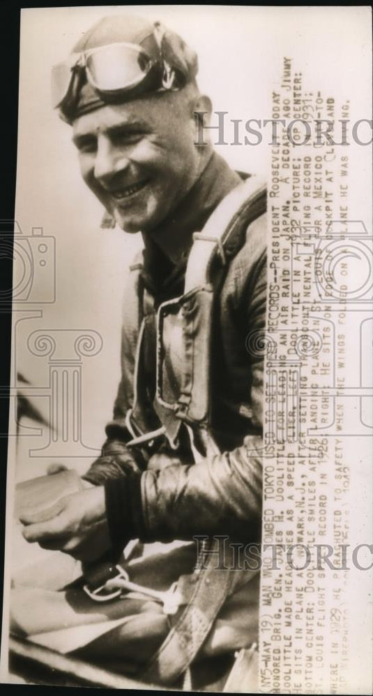 1942 Press Photo President Roosevelt today honored Brig. Gen. James Woolittle - Historic Images