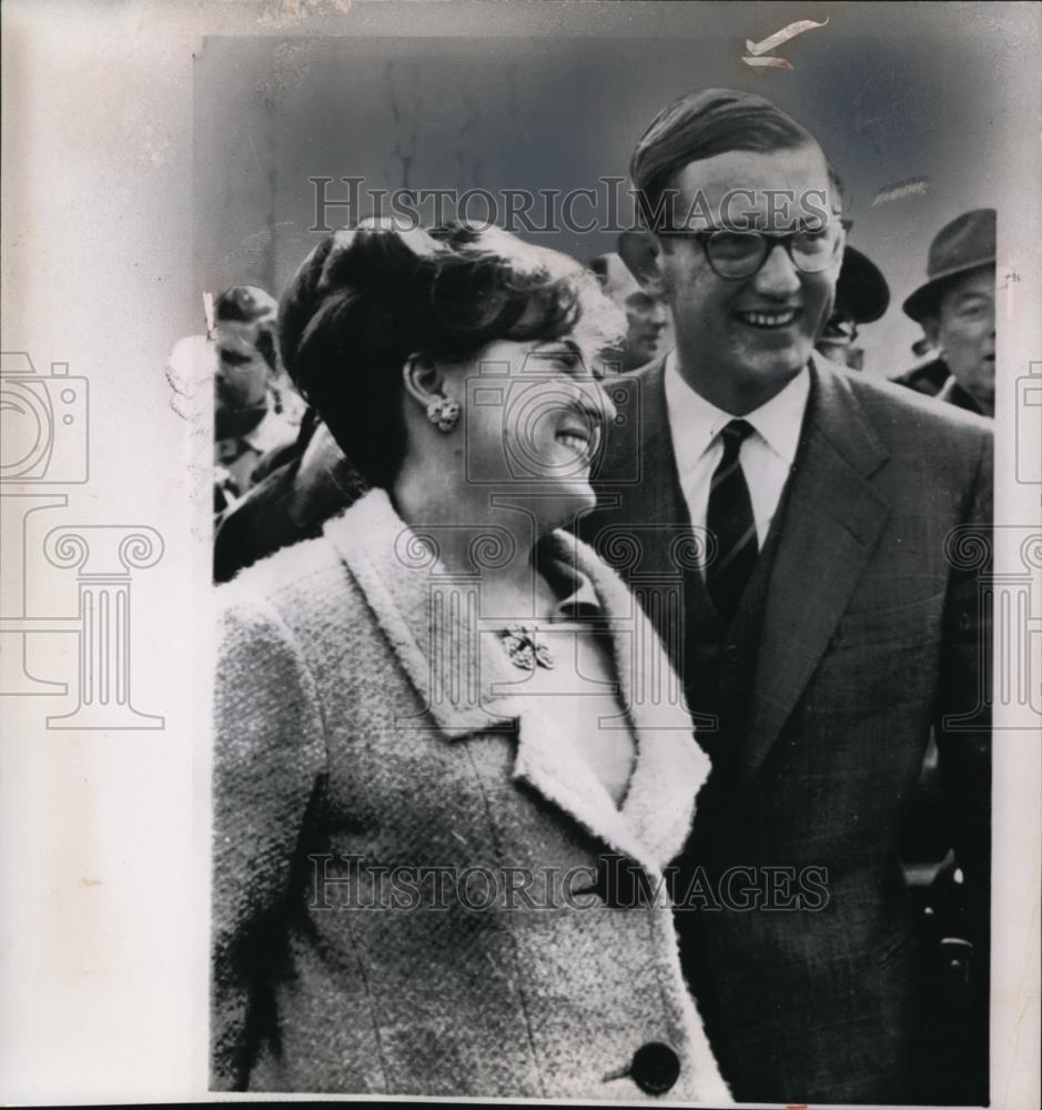 1965 Press Photo Princess Margriet with her fiance Peter van Vollenhoven Jr. - Historic Images