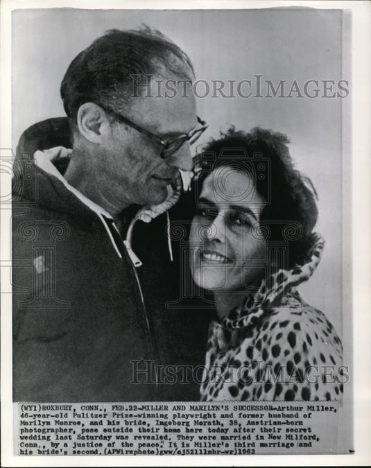 1962 Press Photo Arthur Miller, Pulitzer Prize-winning playwright and former - Historic Images