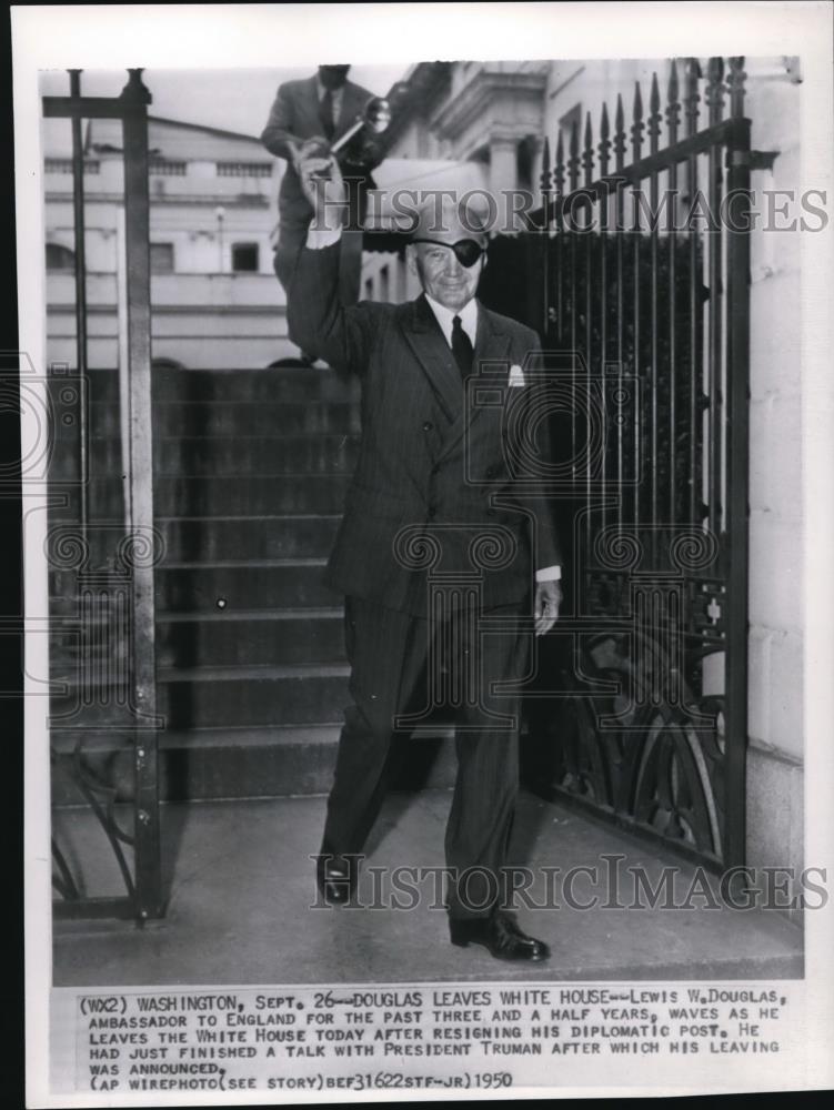 1950 Press Photo Lewis Douglas, United States Ambassador to England - Historic Images