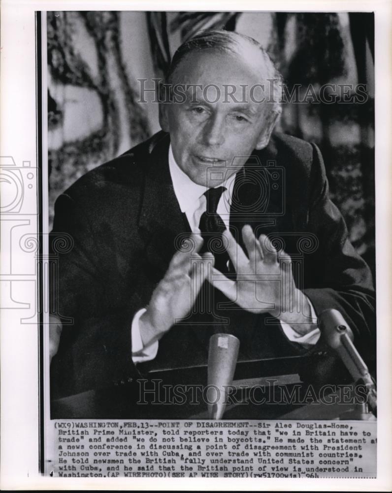 1964 Press Photo British Prime Minister Sir Alec Douglas Home On Repor 1964-press-photo-british-prime-minister-sir-alec-douglas-home-on-repor