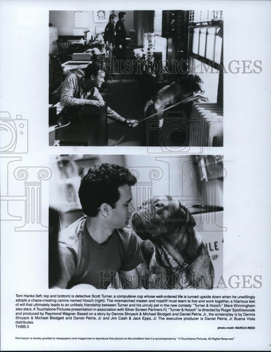 1989 Press Photo Tom Hanks in Turner and Hooch - cvp37172 - Historic Images