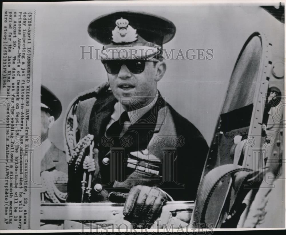 1964 Press Photo Greek King Constantine - Historic Images