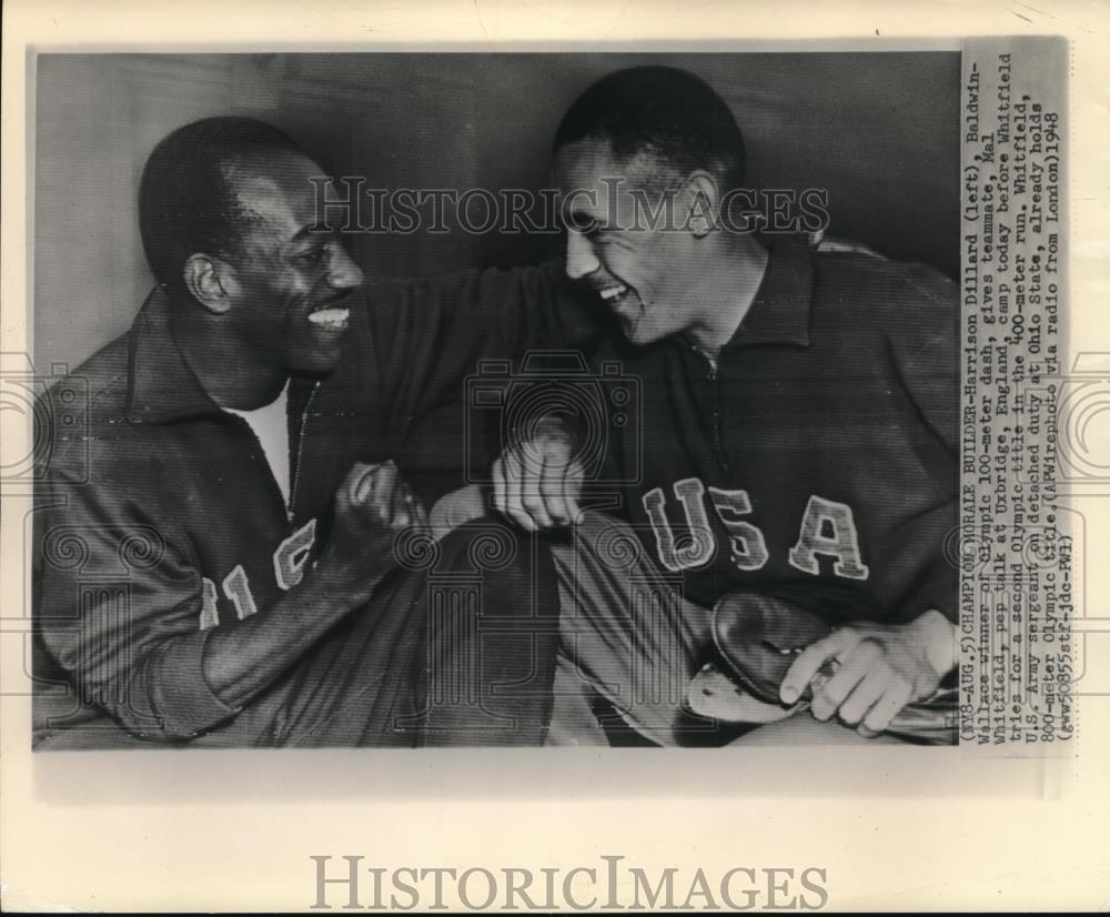1948 Press Photo Baldwin Wallace winner of Olympic 100 meter dash - cvw00817 - Historic Images