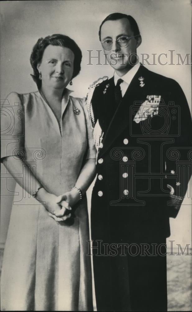 1956 Press Photo Princess Juliana &amp; her consort, Prince Bernhard - Historic Images