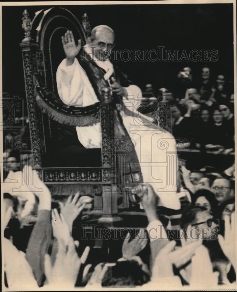 1969 Press Photo 6th Anniv. of Papal raign of Pope Paul Vi - Historic Images