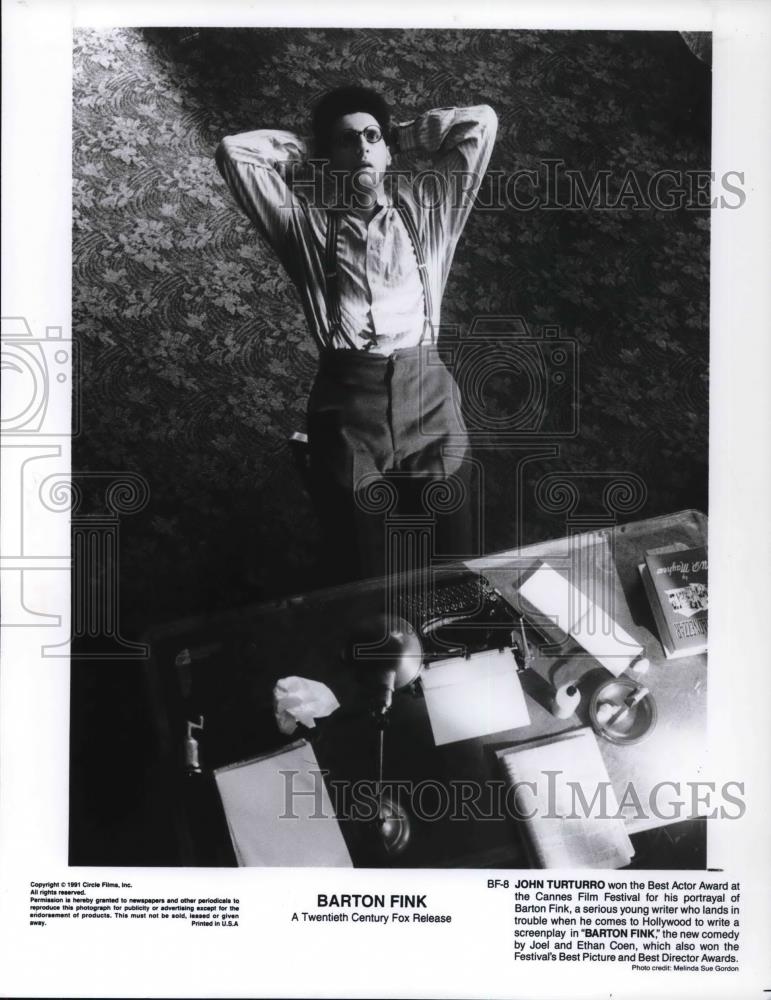 1991 Press Photo Barton Fink John Turturro - cvp31126 - Historic Images