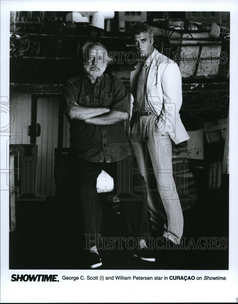 1993 Press Photo George Scott & William Petersen on Curacao - cvp37691 - Historic Images