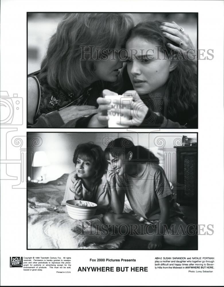 1999 Press Photo Anywhere But Here Susan Sarandon Natalie Portman - cvp39517 - Historic Images
