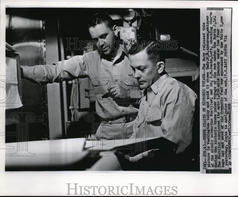 1958 Press Photo The Navy released this picture in Washington today and said - Historic Images