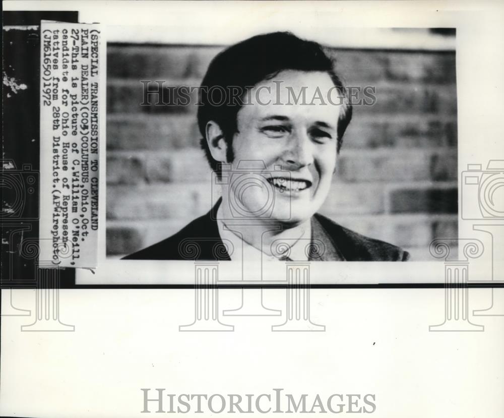 1972 Press Photo This is picture of C. William O&#39; Neill candidate for Ohio - Historic Images