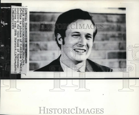 1972 Press Photo This is picture of C. William O' Neill candidate for Ohio - Historic Images
