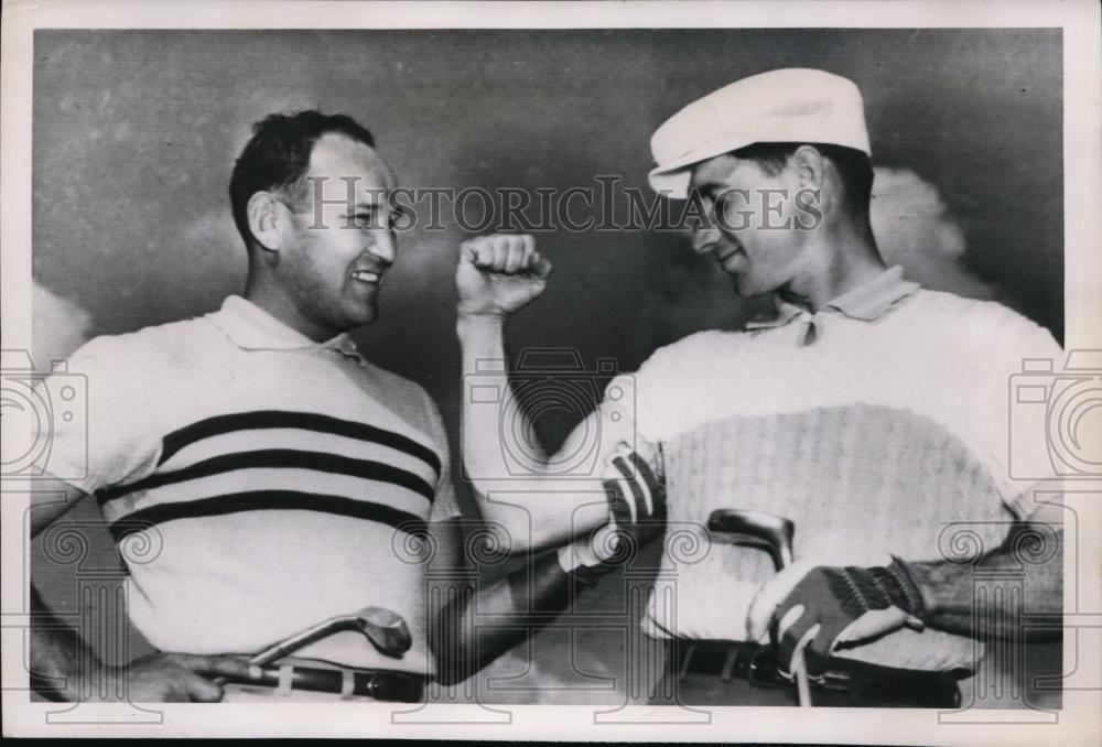 1951 Press Photo Miami Fla Allie Reynolds of NY Yankees &amp; White Sox Lou Kretlow - Historic Images