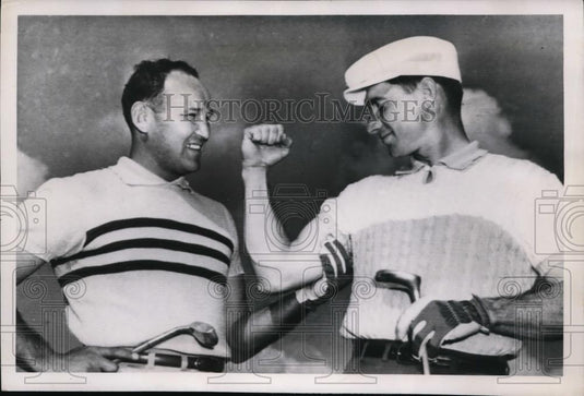 1951 Press Photo Miami Fla Allie Reynolds of NY Yankees & White Sox Lou Kretlow - Historic Images