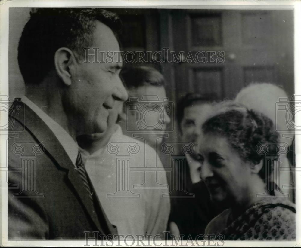 1971 Press Photo Andrei Gromyko and Indira Gandhi - Historic Images