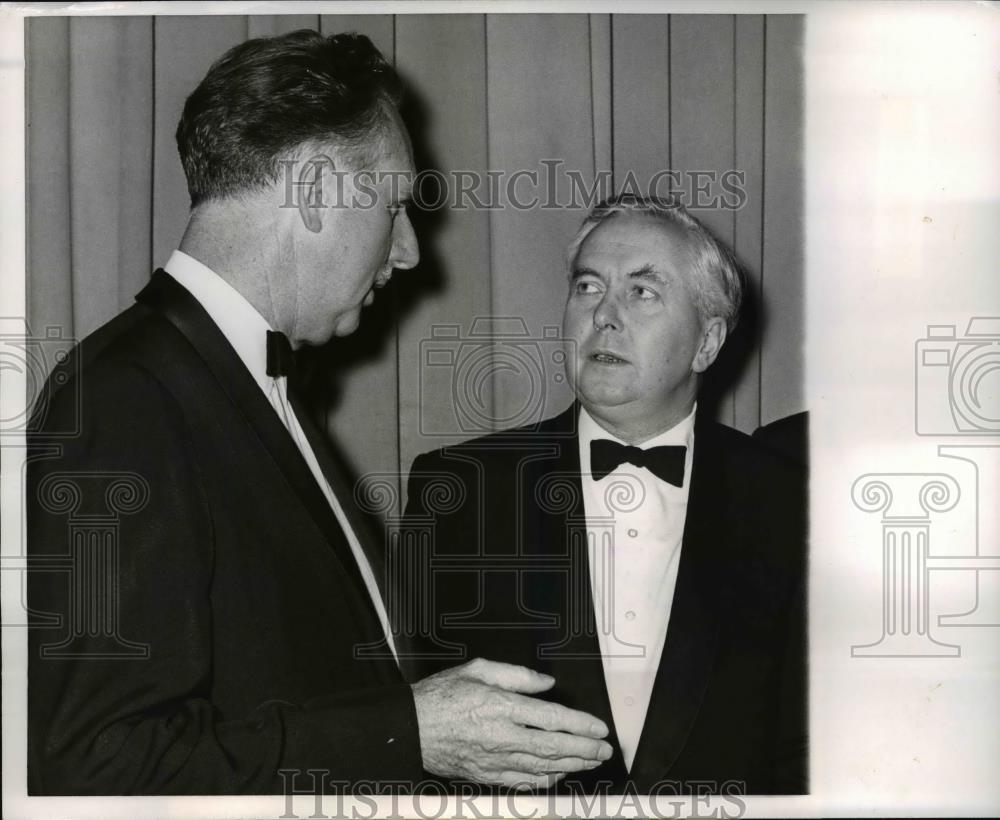 1965 Press Photo New York-British Prime Minister Harold Wilson &amp; Monroe Speght - Historic Images