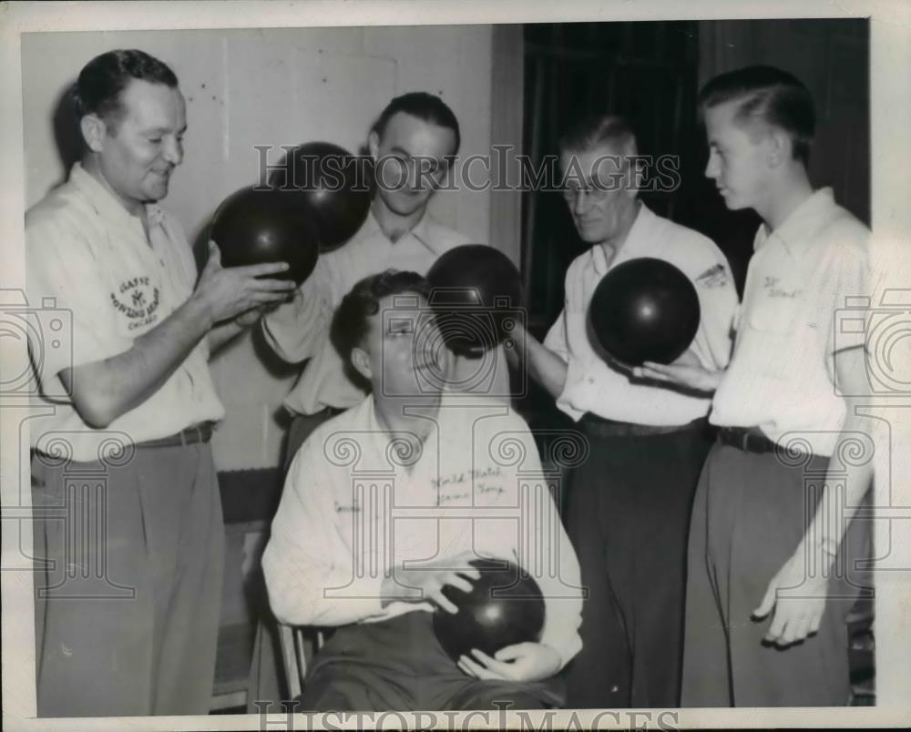 1948 Press Photo Connie Lohoegler Bowler at National All Star Tournament Players - Historic Images