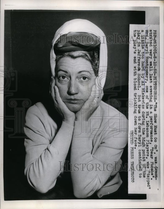 1958 Press Photo Pittsburgh, "Dear Phoebe" Daryl Montgomery Actors In Play - Historic Images