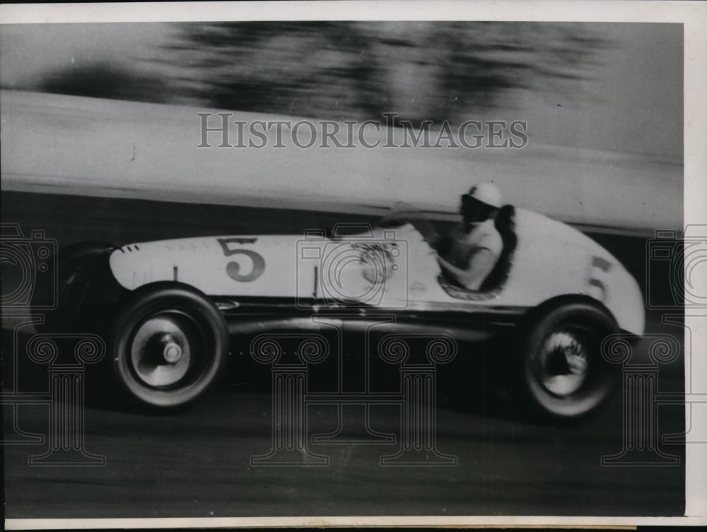 1939 Press Photo Indianapolis Lou MEyer in Indy 500 in Bowes Sealfast car - Historic Images