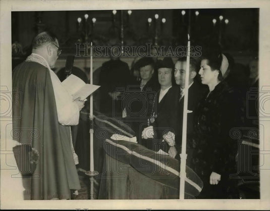 1946 Press Photo Wedding of Foreign Minister Georges Bidault & Suzanne Borel - Historic Images