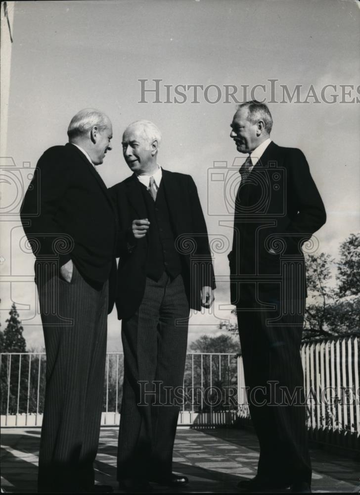 1949 Press Photo State Secretary Dean Acheson, Theodor Heuss in West Germany - Historic Images