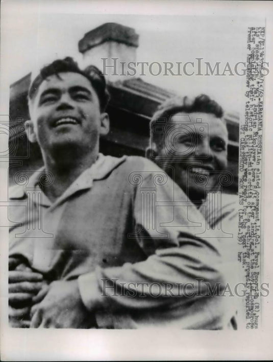 1962 Press Photo Lt. Col. Pavel Bobervich, Maj.Andrian Nokolayev Russia - Historic Images
