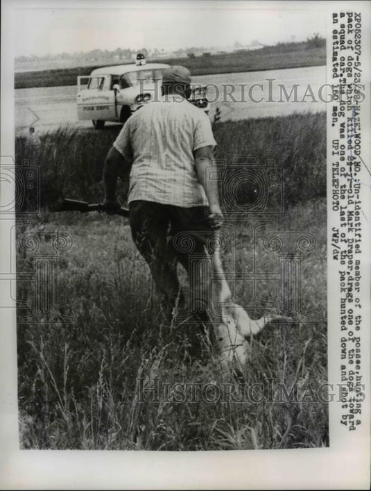 1959 Press Photo Hazelwood Mo Member of possee that hunted pack of dogs - Historic Images