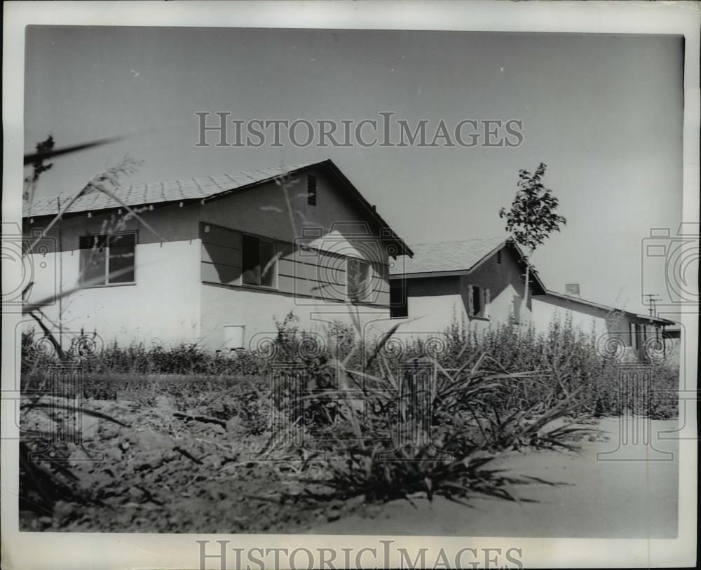 1962 Press Photo New Homes in Hanford California Surrounded by Weeds - nee75848 - Historic Images