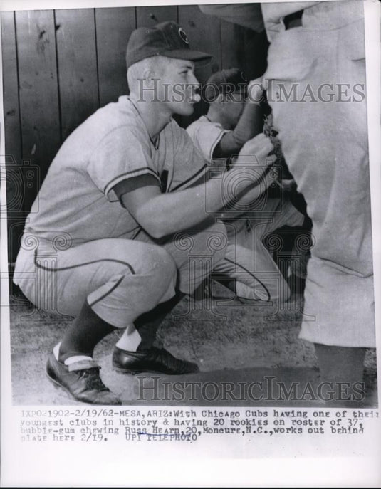 1962 Press Photo CubsRuss Hearn works out at Mesa Ariz training - nes35245 - Historic Images
