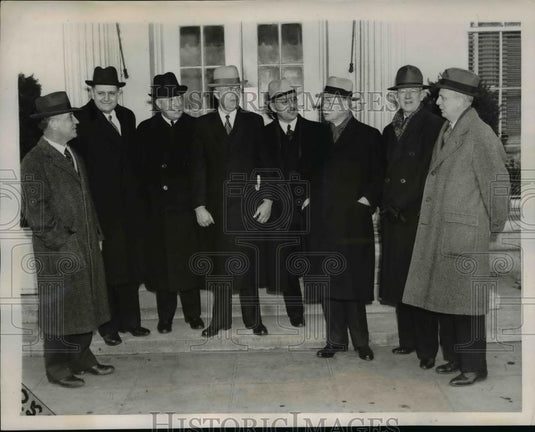 1940 Press Photo Protestants Paul & Rufus Bowman H Bender P Hiebert White House - Historic Images
