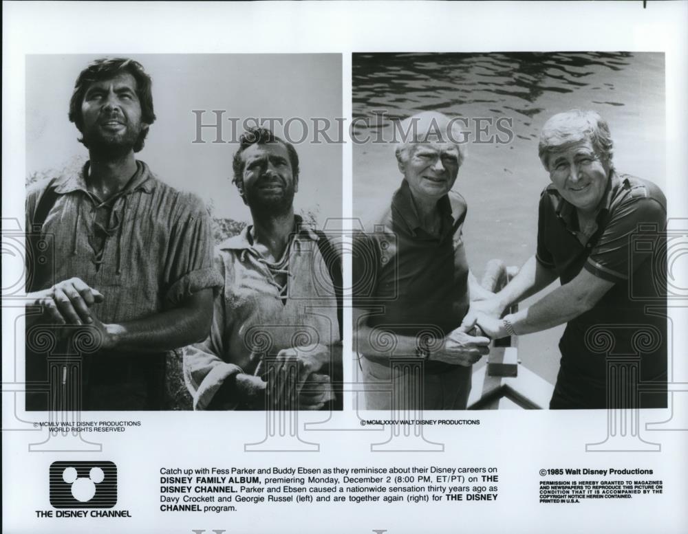 1965 Press Photo Fess Parker Buddy Ebsen Disney Family Album - cvp33143 - Historic Images