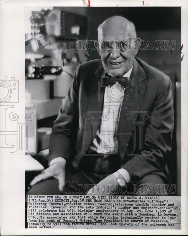 1976 Wire Photo Charles F. Kettering, one-time school teacher - cvw04260 - Historic Images