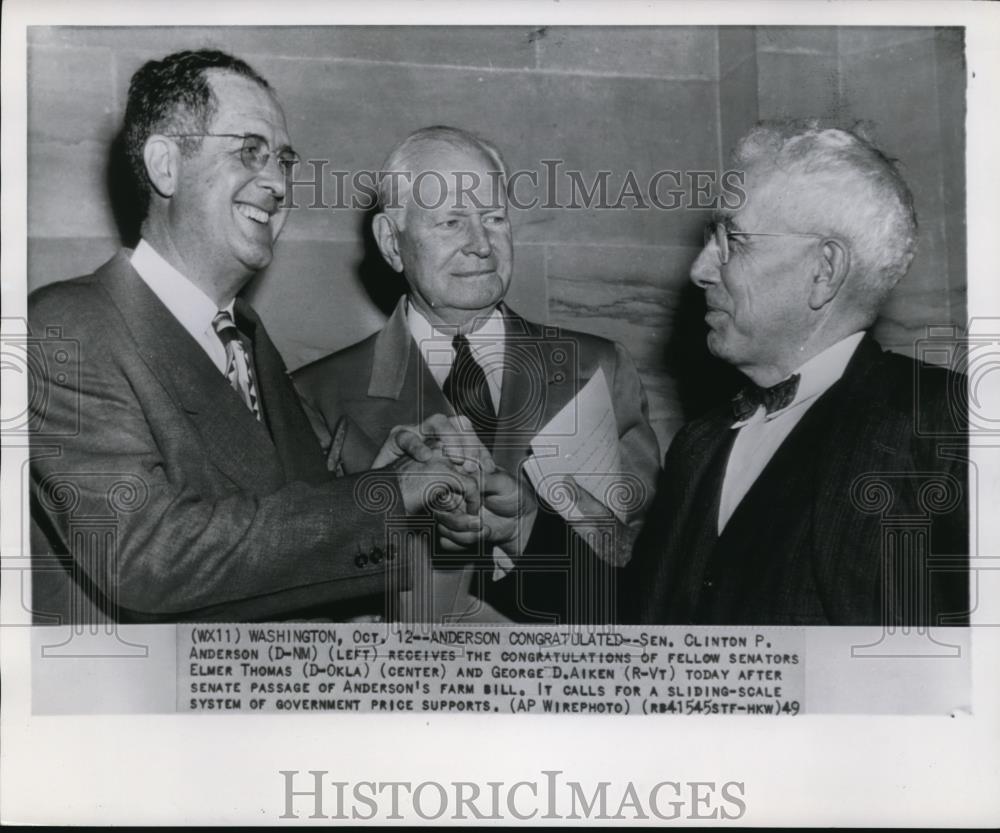 1949 Wire Photo Senator Clinton P. Anderson with his fellow senators - cvw01353 - Historic Images