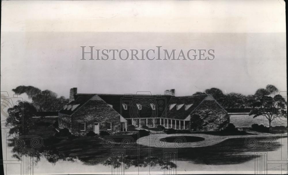 1939 Wire Photo The architect&#39;s drawing of the library building - cvw04611 - Historic Images