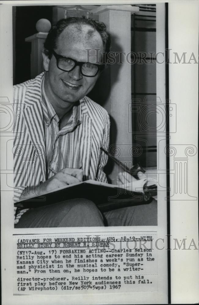 1967 Wire Photo Charles Nelson Reilly, an actor hoping to be a director - Historic Images