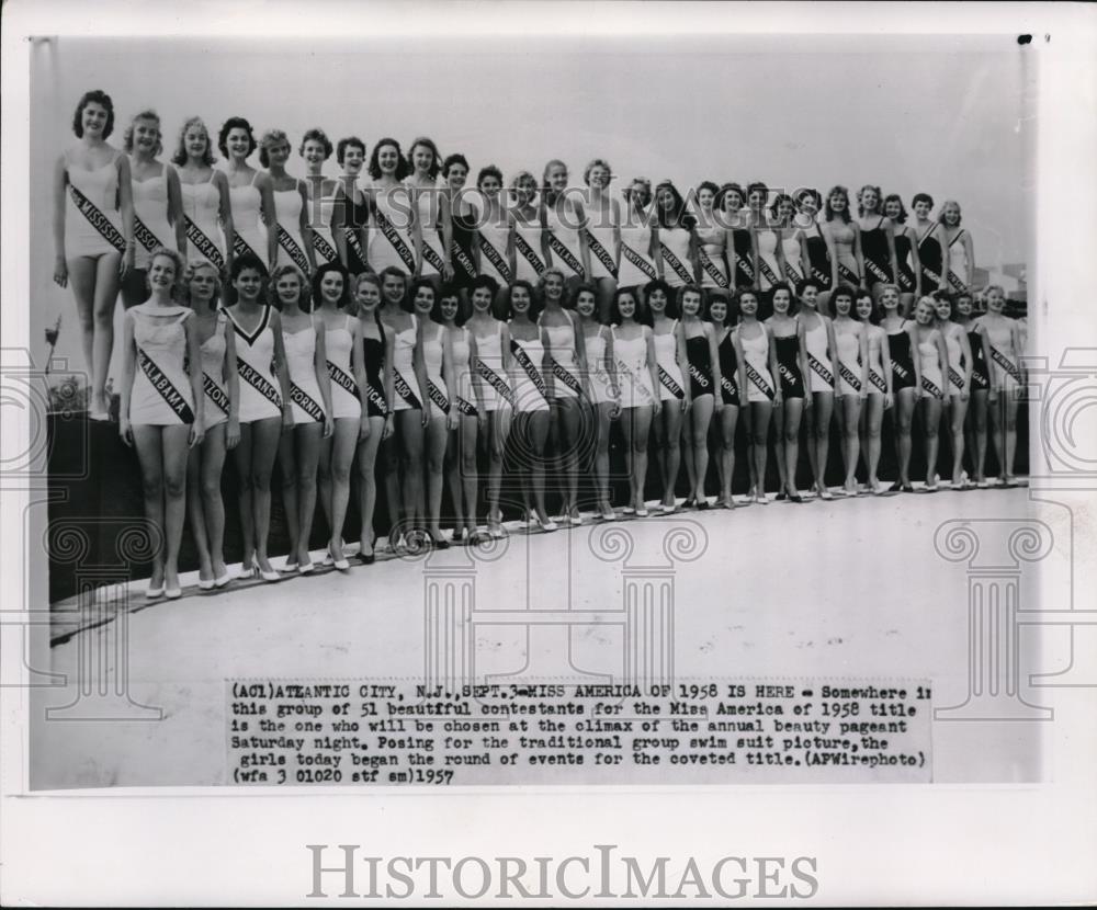 1957 Wire Photo Ms. America of 1958 Contestants - cvw03909 - Historic Images