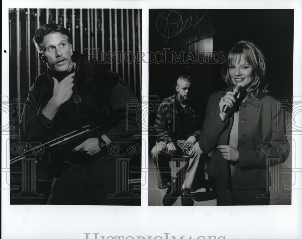 Press Photo Peter Horton David Morse and Marg Helgenberger on Murder Live - Historic Images