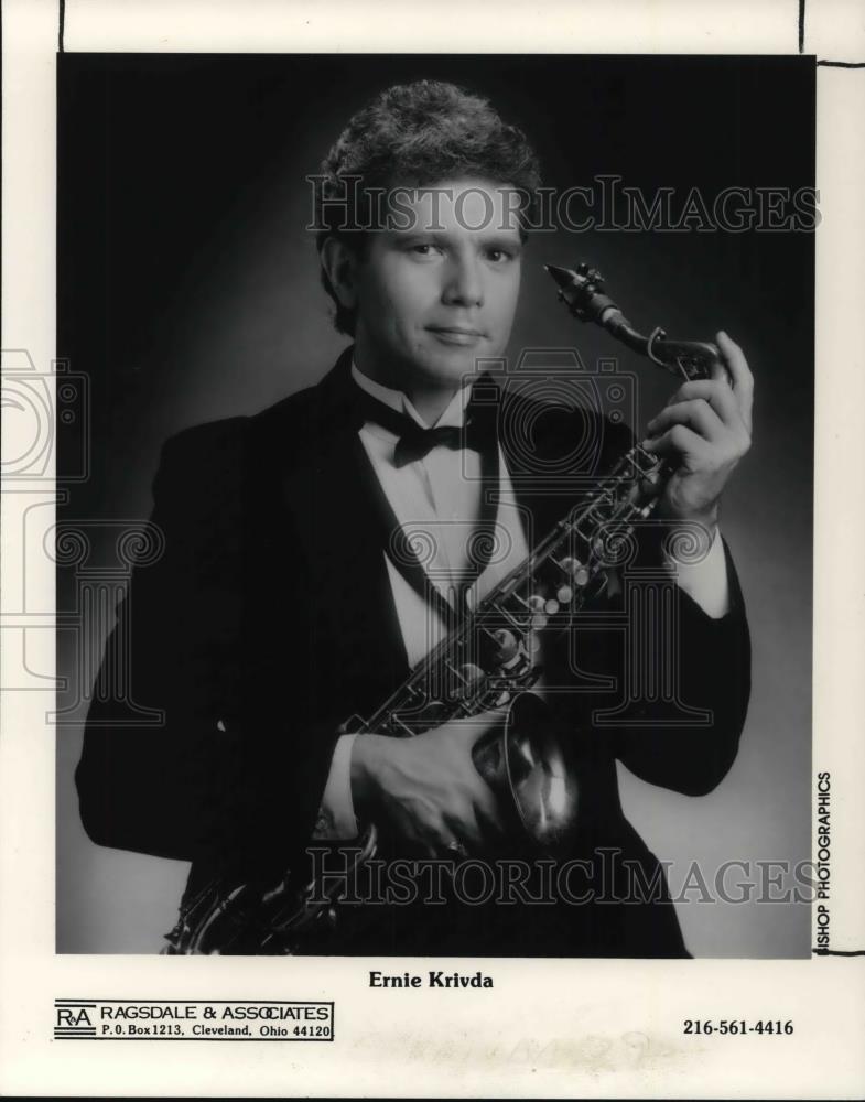 1986 Press Photo Trumbone player Ernie Krivda - cvp30712 - Historic Images