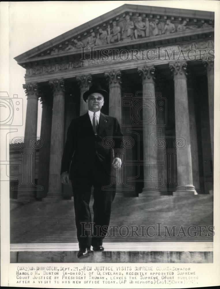 1945 Wire Photo Sen. Harold Burton appointed Supreme Court Justice - cvw00449 - Historic Images