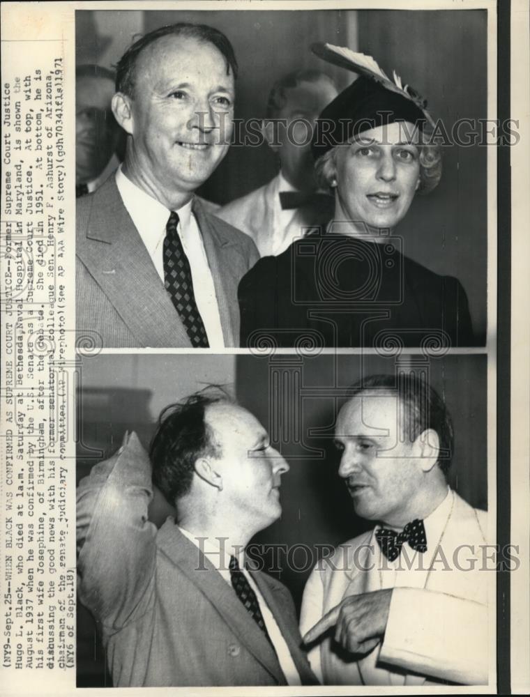 1971 Wire Photo Former Supreme court Justice Hugo L Black, died in Maryland - Historic Images
