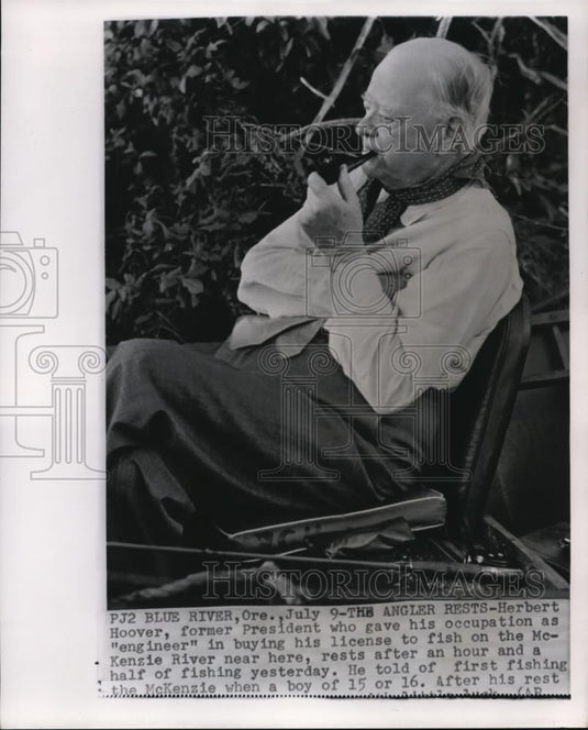 1953 Wire Photo The Angler Rests - cvw02791 - Historic Images