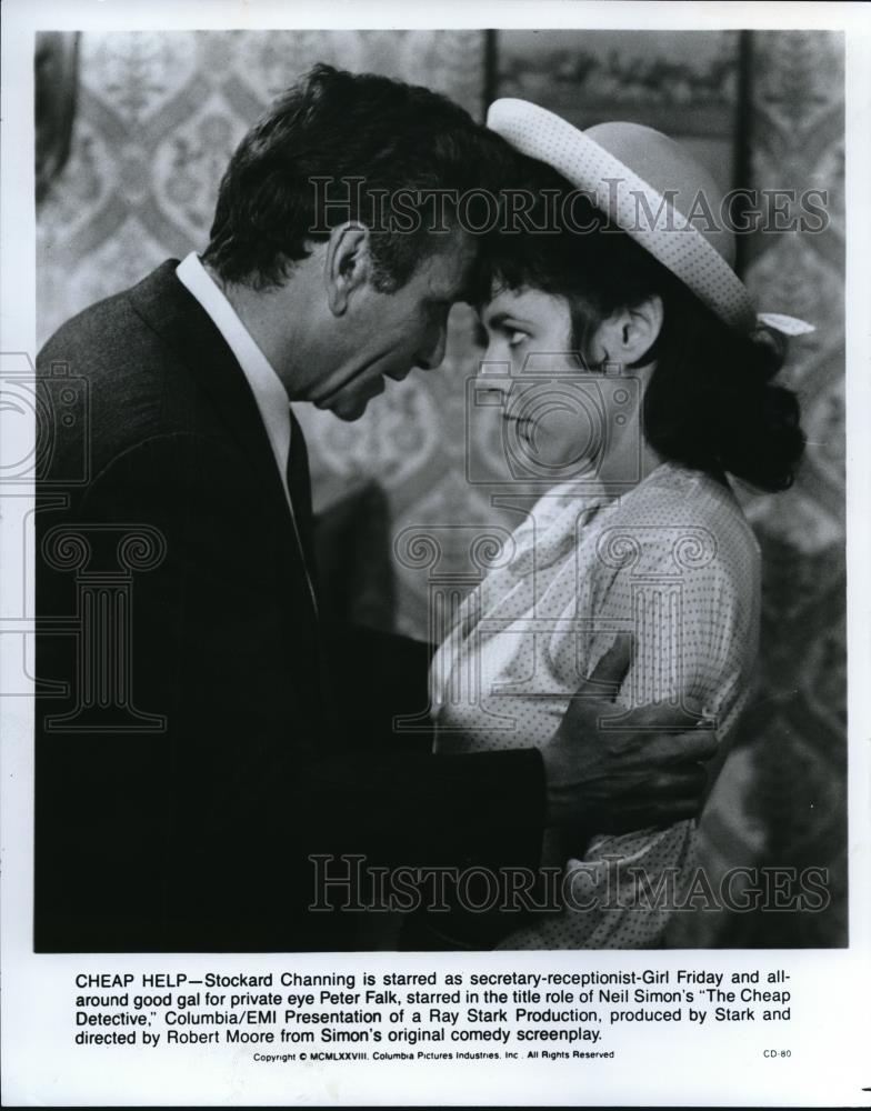 1978 Press Photo Stockard Channing and Peter Falk star in The Cheap Detective - Historic Images