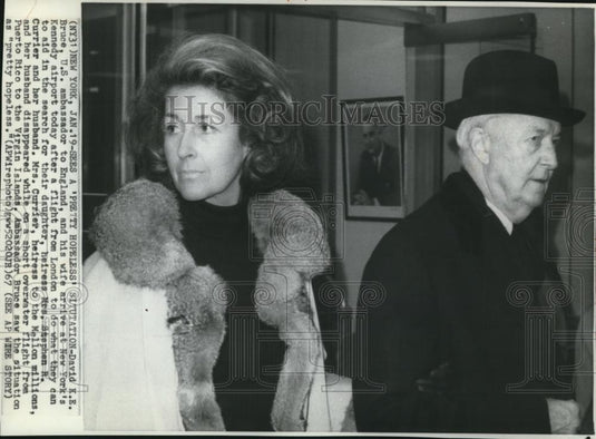 1967 Wire Photo U.S.Ambassador to England David Bruce with his wife - cvw00062 - Historic Images
