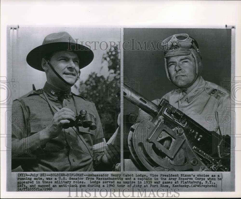 1960 Wire Photo Ambassador Henry Cabot Lodge, Vice President Nixon&#39;s choice - Historic Images