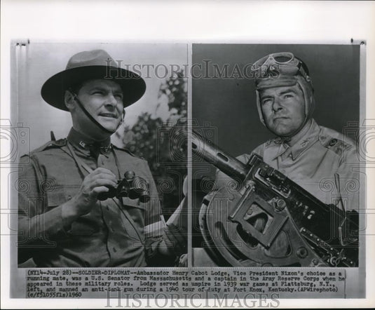 1960 Wire Photo Ambassador Henry Cabot Lodge, Vice President Nixon's choice - Historic Images
