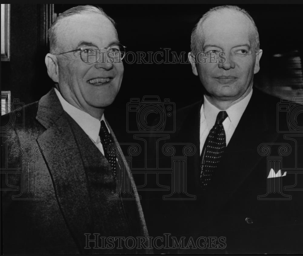 1953 Wire Photo John Foster Dulles and Harold Stassen - cvw00835 - Historic Images