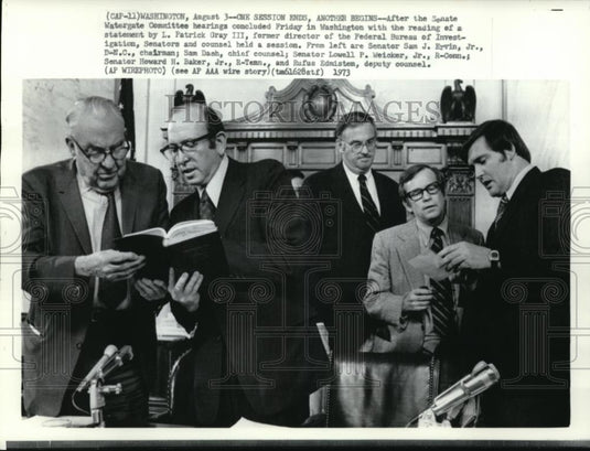 1973 Wire Photo One Session ends, Another Begins - cvw01988 - Historic Images