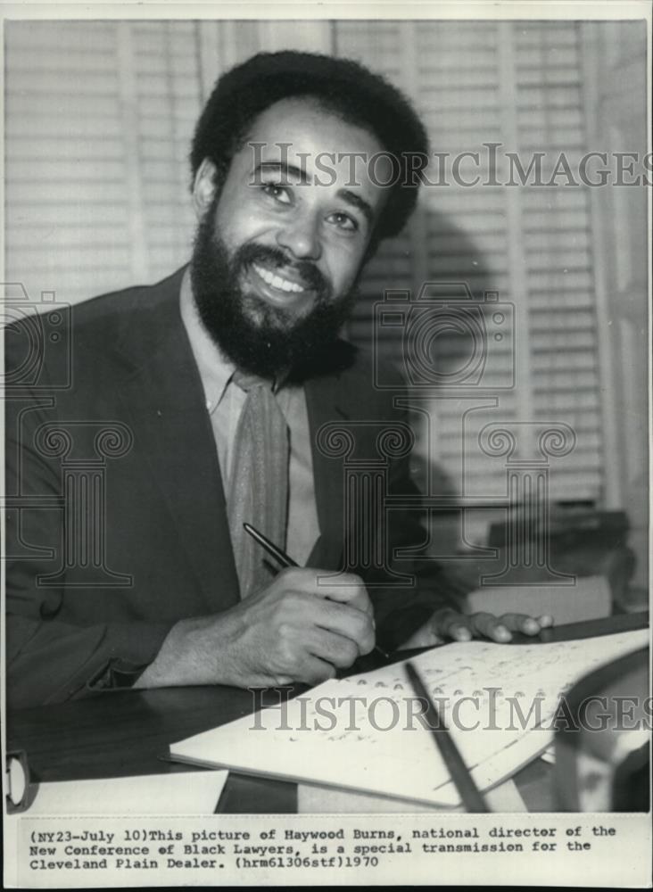 1970 Wire Photo Haywood Burns, national director of the New Conference - Historic Images